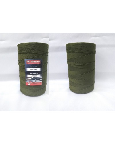 Нить капроновая ХАКИ (диаметр 1,2мм, 187tex*3), бобина около 1кг Нить капроновая ХАКИ (диаметр 1,2мм, 187tex*3), бобина около 1кг
